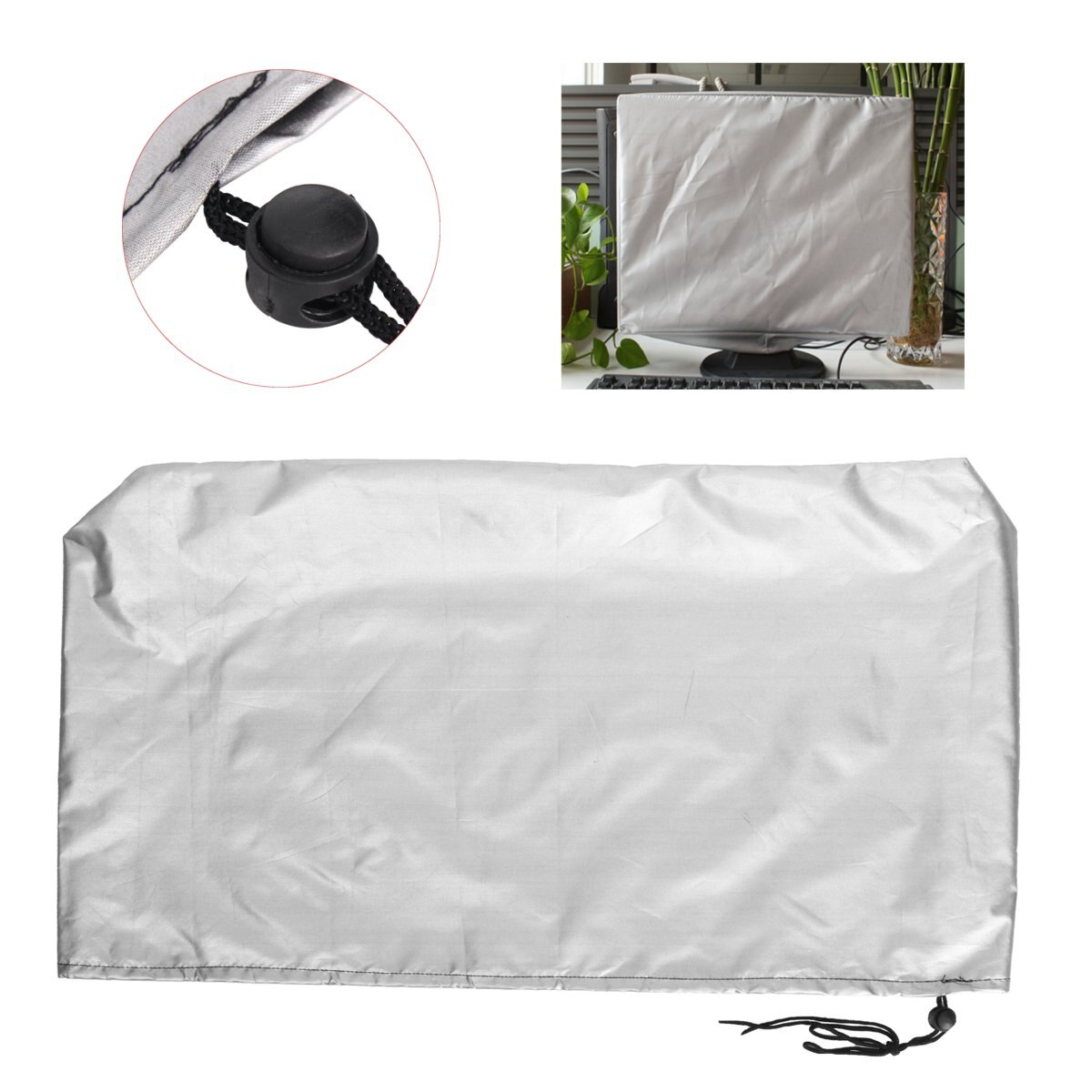 24 Colos Számítógép Borítók Otthoni Pc Asztali Tv Monitor Dust Cover Zsinórral Poliészter Lcd Képernyő Védő Tok 61X35Cm - Image 4