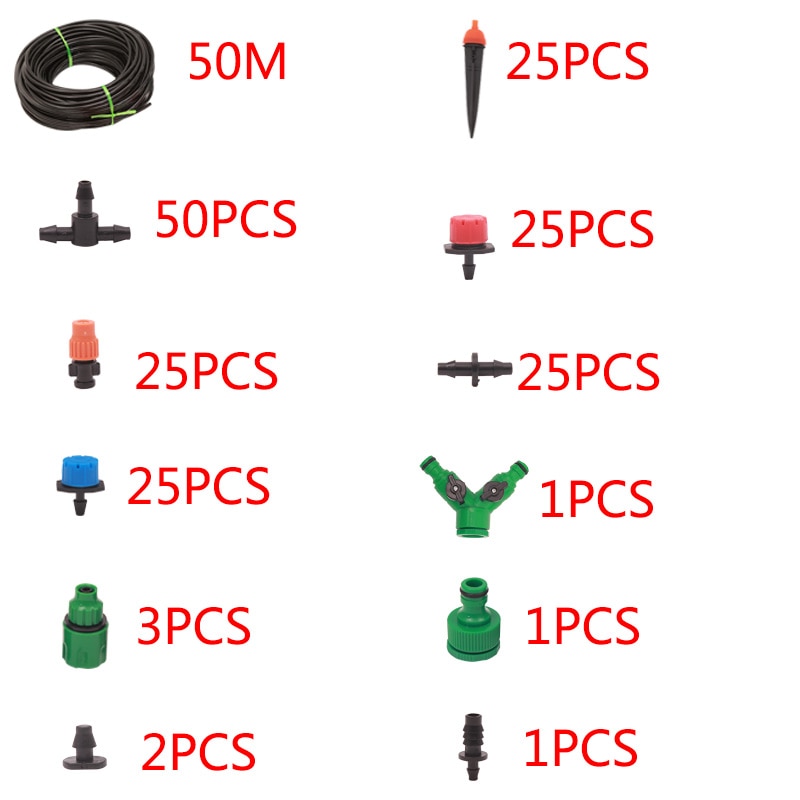 30M 50M Barkácsolás Automatikus Mikrocsepp Öntözőrendszer Kerti Öntözőspray Öntöző Készletek Állítható Csepegtetővel - Image 2