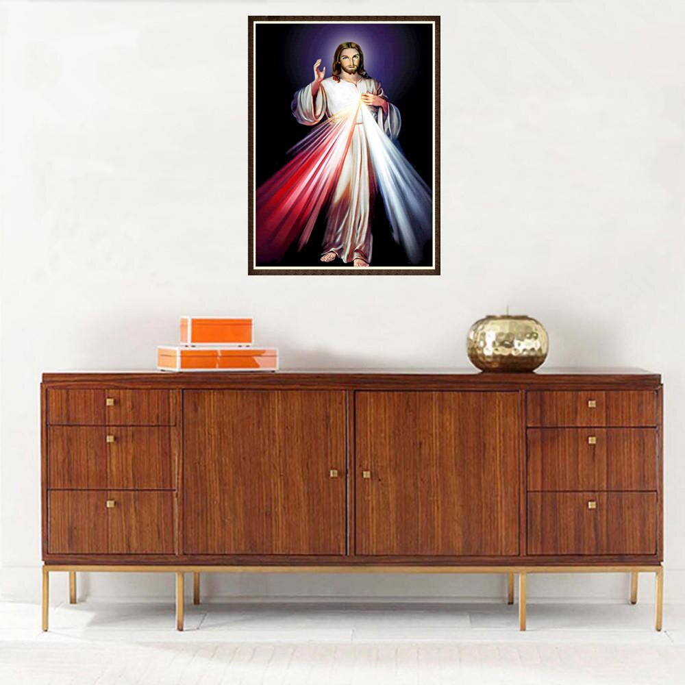 5D Gyémánt Festmény "Vallásos Jézus" Barkács Teljes Körű Hímző Készlet Mozaik Lakberendezési Ajándék - Image 2