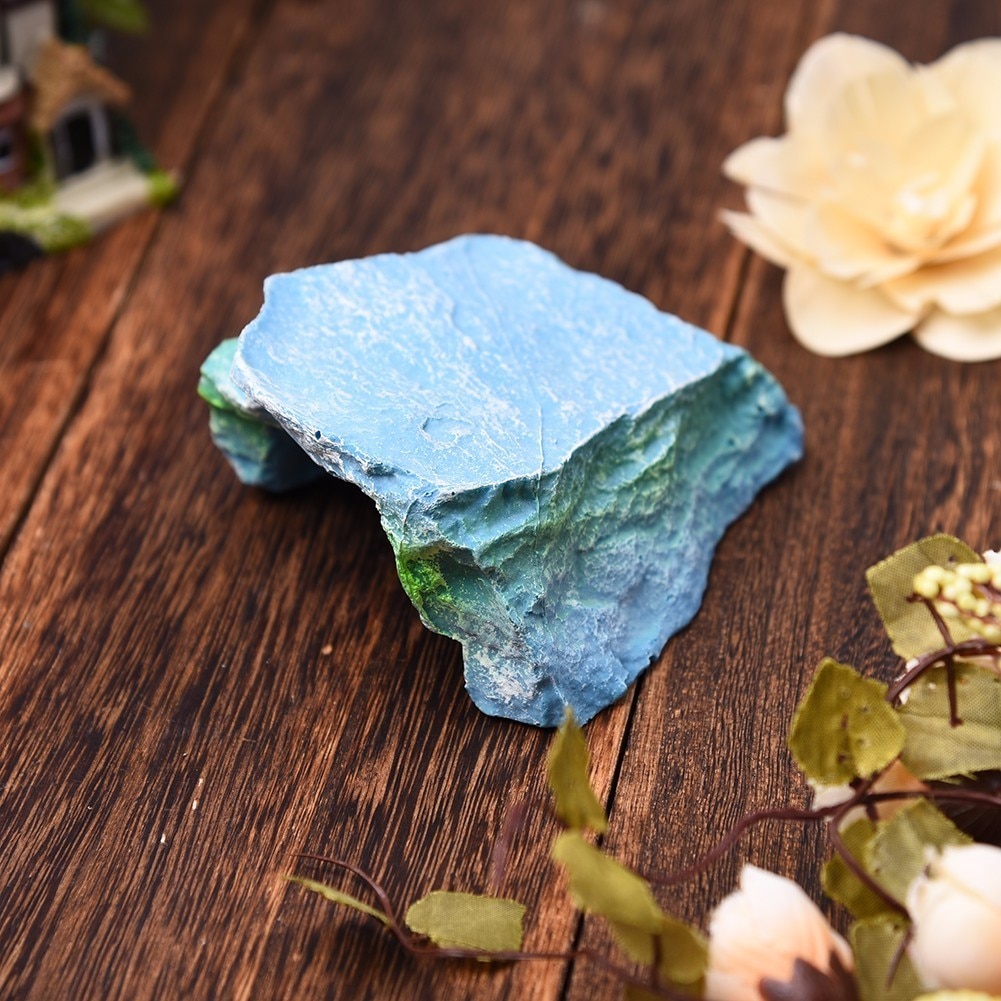 Kétéltűek Hideouts Műszikla Reptile Elrejtése Cave Lánctalpas Teknős Gyík Óriáscápa Platform Corner Rámpa Habitat Pet Supplies - Image 2