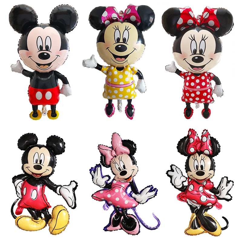 Rajzfilm Nagy Mickey Minnie Egérfólia Léggömbök Születésnapi Party Dekorációk Gyerekjátékok Baba Zuhany Téma Léggömb Air Globos