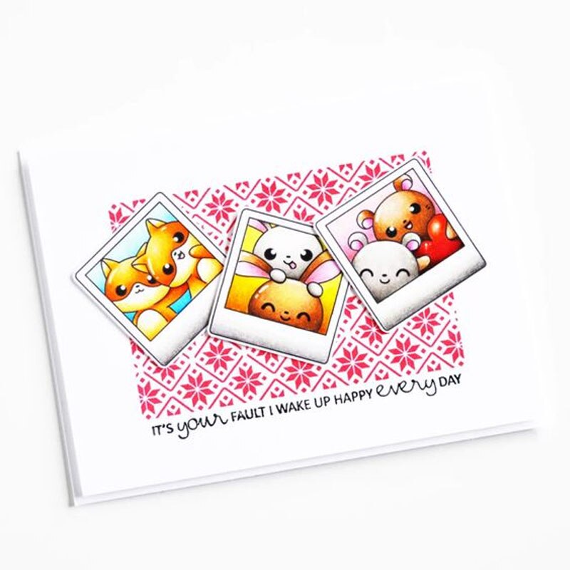 Vágott Állatok Fényképezőgép Bélyegzők És Matricák Minden Nap Boldogok Tiszta Bélyegző Vágó Szerszámok Barkácsolási Papírhoz Kártyák Craft 2021 - Image 5