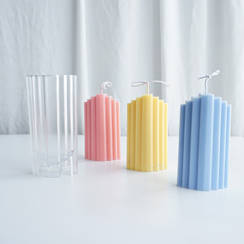 Barkácsolás Kézzel Készített Gyertya Forma Trapéz Alakú Építőelemek Aromaterápiás Jéghegy - Image 3