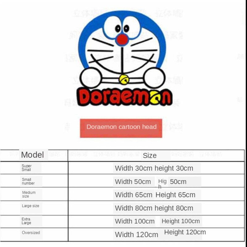 Doraemon 3D Szilárdkristályos Hálószobás Fal Nappali Tantermi Matricákkal Kávézó Dekorációs Ötletek - Image 4