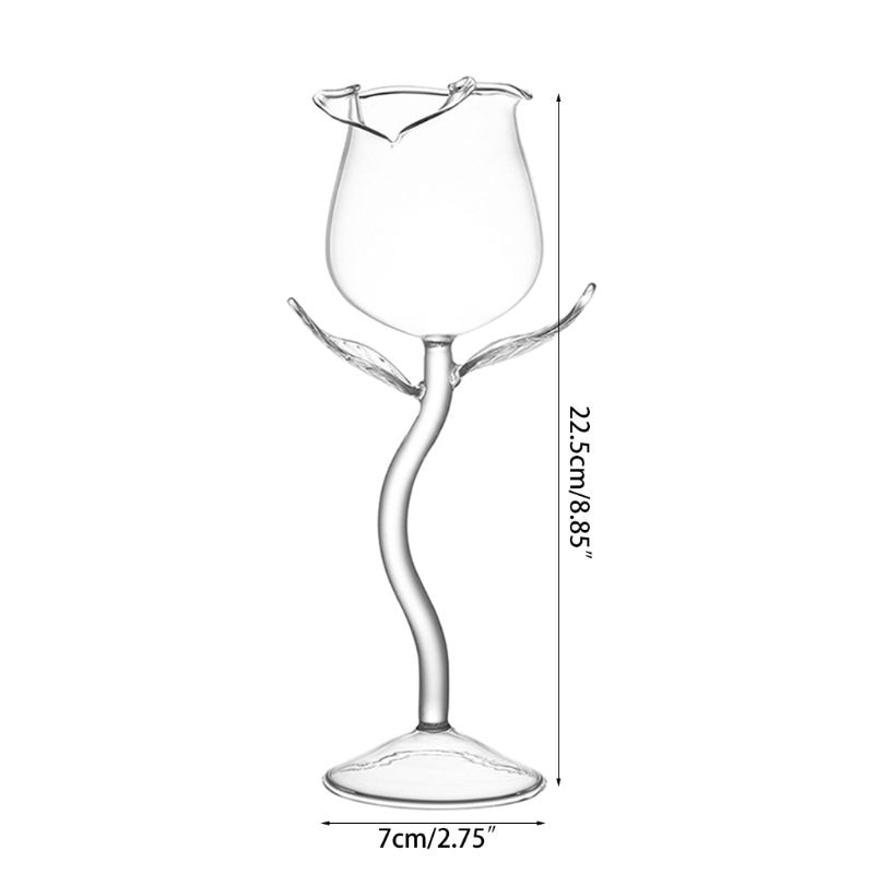 Fancy Vörös Bor Serleg Koktélos Szemüveg 100 Ml Rózsa Virág Alak Borospohár Barware Drinkware - Image 3