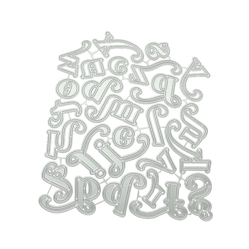 Jc Angol Ábécé Fém Vágó Szerszámok És Gumibélyegzők Scrapbooking Letters Kézműves Die Stencil Kártya Készítése Albumlap Dekoráció - Image 3