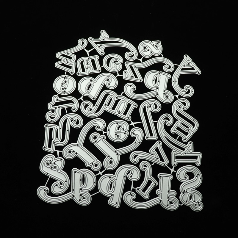 Jc Angol Ábécé Fém Vágó Szerszámok És Gumibélyegzők Scrapbooking Letters Kézműves Die Stencil Kártya Készítése Albumlap Dekoráció - Image 4