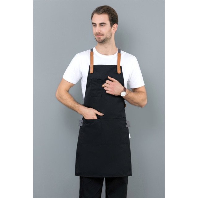 black apron