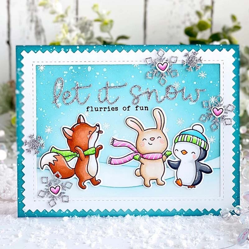 Majom Karácsonyi Pingvin És Vas Fém Vágó Kockák Bélyegzősablon A Barkácsolás Scrapbooking Fotóalbumához, Dombornyomott Papírkártyák - Image 5