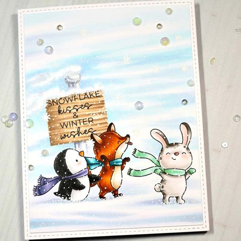 Majom Karácsonyi Pingvin És Vas Fém Vágó Kockák Bélyegzősablon A Barkácsolás Scrapbooking Fotóalbumához, Dombornyomott Papírkártyák - Image 2