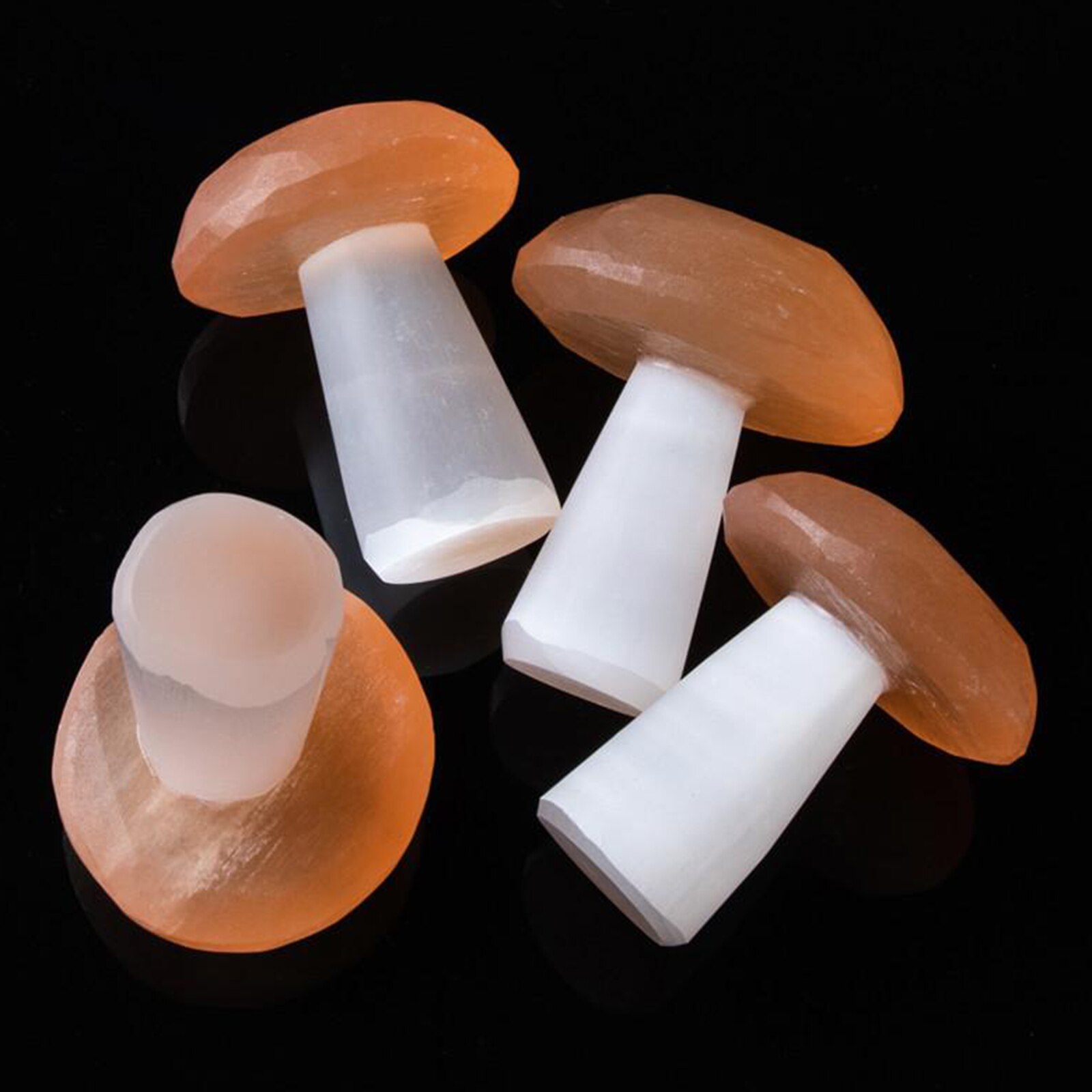 Természetes Kvarc Kő Szelenit Faragott Gomba Kristály Csiszolt Otthoni Irodai Dekoráció - Image 5