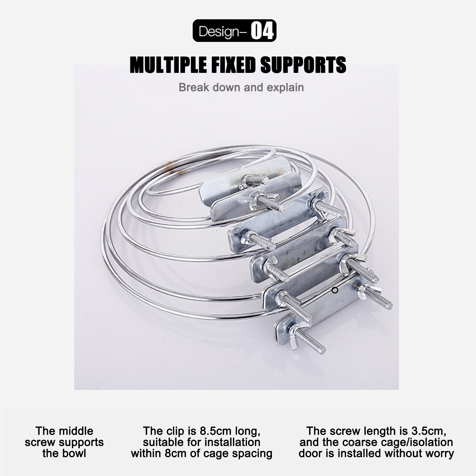 Szokásos Rozsdamentes Acél Kutya Tál Ketrecben Rögzített Medence Adagoló Vízitál Háziállat Macskák Kölyökkutya Kültéri Étel - Image 7