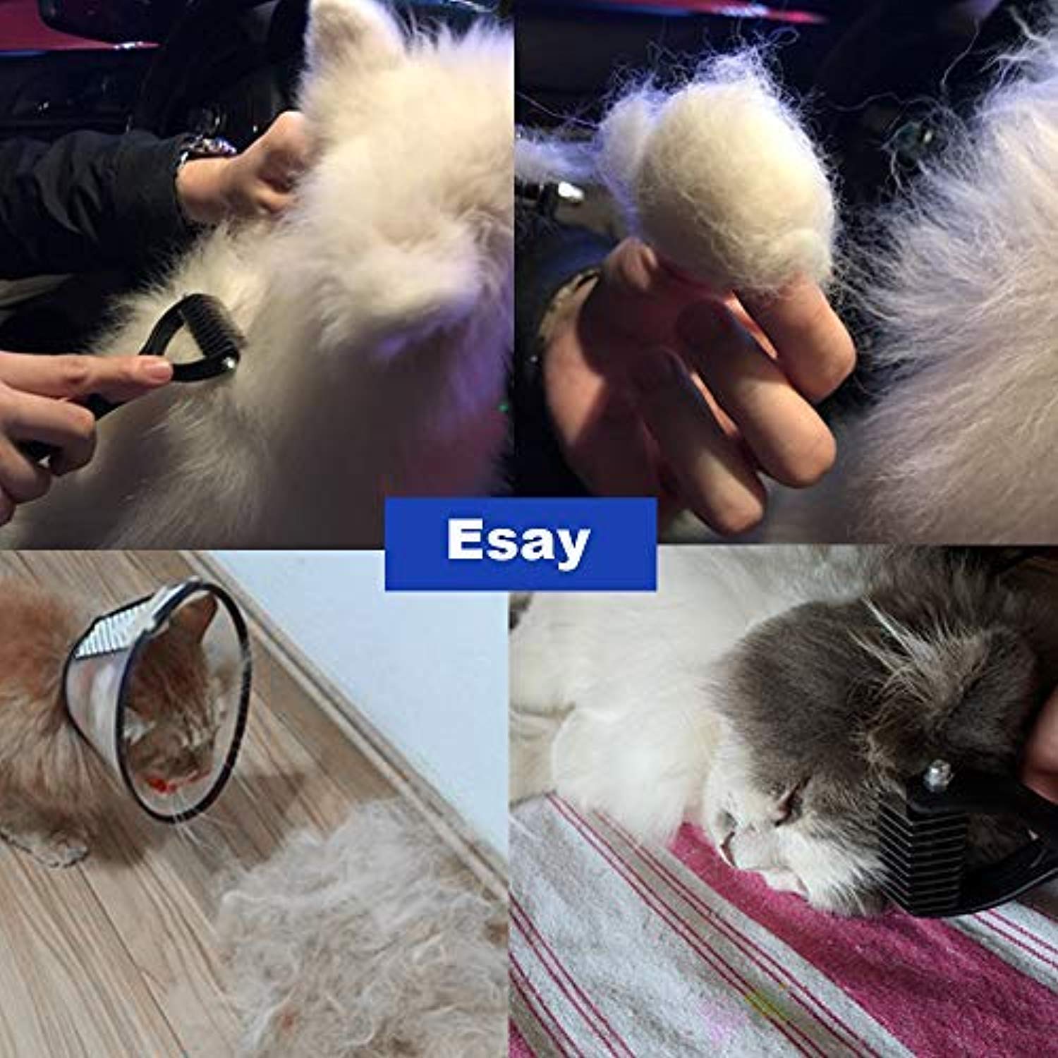 Pet Fur Knot Cutter Cat Szőrtelenítő Comb Kefe Macskák Kis Hosszú Hajú Uszkárok Kétoldalas Kutyakozmetikai Szétválasztó Eszközök - Image 3