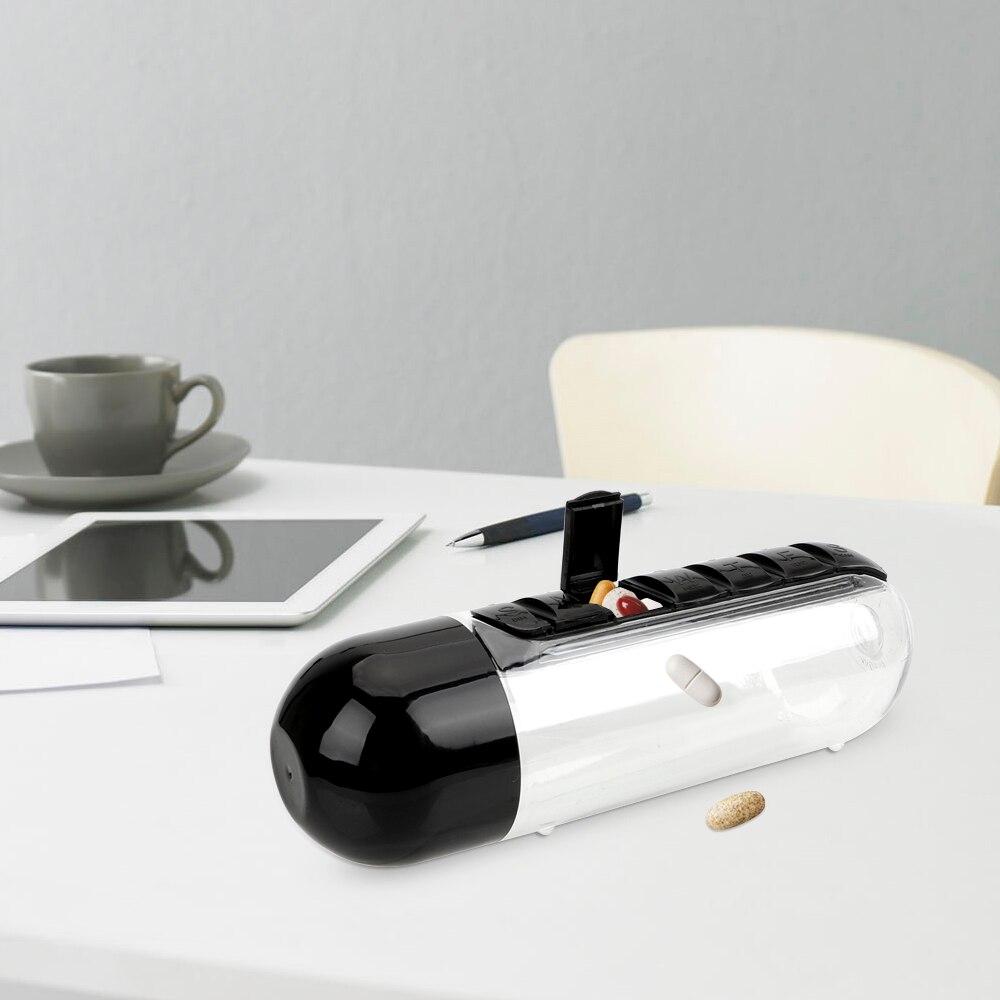 Sport Kerékpározás Kempinges Palackok Vizes Palack Napi Tabletta Doboz Szervezővel 600Ml Műanyag Gyümölcs - Image 2