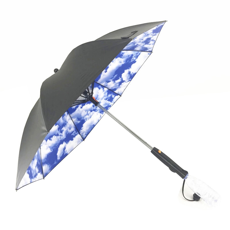 Permetező Ventilátor Esernyő Hosszú Fogantyú Nyári Hűtő Napos Esős Nap Kettős Célú Vízálló Hordozható Ultrakönnyű Utazás-30