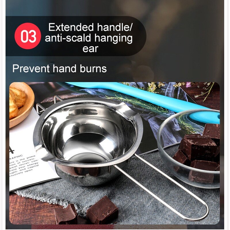 Stainless-Steel-Long-Handle-Wax-Melting-Pot-DIY-Scented-Candle-Soap-Chocolate-Butter-Melting-Pot-Handmade-2 Rozsdamentes Acél Hosszú Fogantyú Viasz Olvasztótartó Olvasztótégely Kézzel Készített Szappanos Csokoládé Eszköz - Image 4