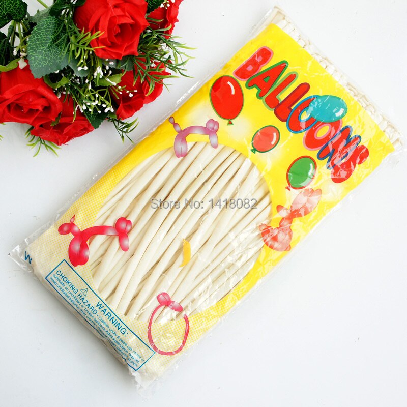 Fehér Hosszú Léggömb 100Db 150G Esküvői Születésnapi Party Dekoráció Varázslatos Léggömbök Válogatott 100% Latex Ballon - Image 3