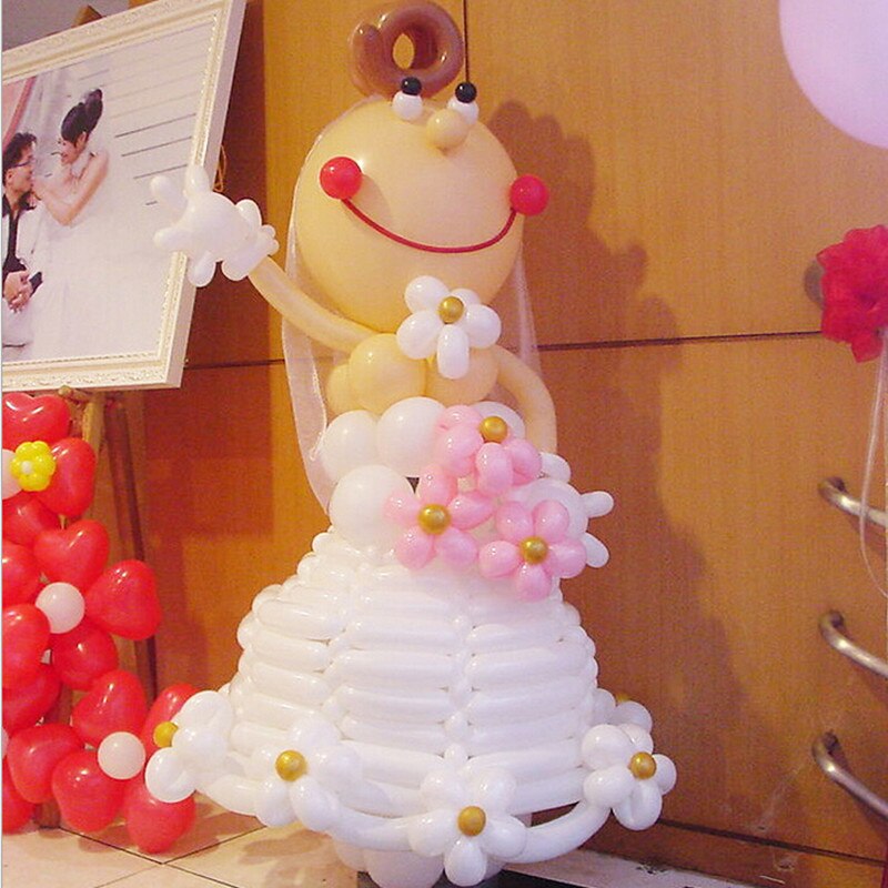 Fehér Hosszú Léggömb 100Db 150G Esküvői Születésnapi Party Dekoráció Varázslatos Léggömbök Válogatott 100% Latex Ballon - Image 5