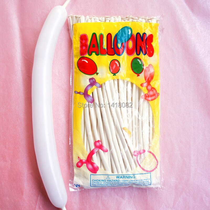 Fehér Hosszú Léggömb 100Db 150G Esküvői Születésnapi Party Dekoráció Varázslatos Léggömbök Válogatott 100% Latex Ballon - Image 2