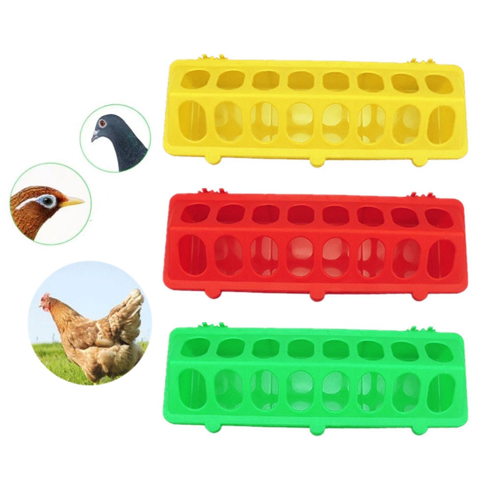 1PCS-Clamshell-Poultry-Ground-Feeder-16-Hole-Plastic-Chicken-Quail-Pigeon-Bird-Poultry-Feeding-Tool-Chicken 1Db Clamshell Baromfi Ground Feeder 16 Hole Plastic Chicken Fürj Pigeon Madár Etető Eszköz Csirke Takarmány Vödör - Image 1