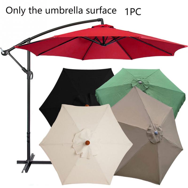 Poliészter Csere Cover Napernyő Canopy Keep Cool Terasz Háztartási Kültéri Esernyő Esőálló Fabric