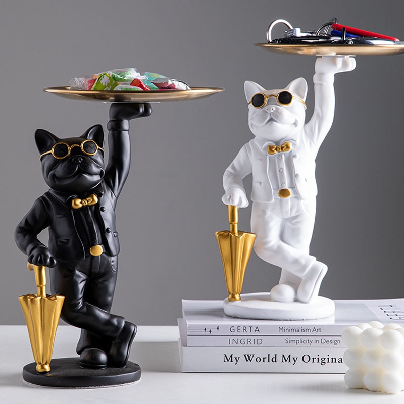 Gyanta Szobor Dísztárgyak Lakberendezési Kiegészítők Bulldog Dekoratív Figurák Tárolódoboz Berendezés Modern Művészeti Szobrok