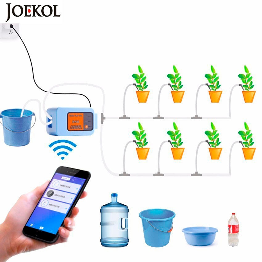 Wifi Okos Telefon Távirányító Automatikus Kerti Öntözővíz Időzítő Intelligens Virág Öntözés Otthoni Kert Öntözőrendszer
