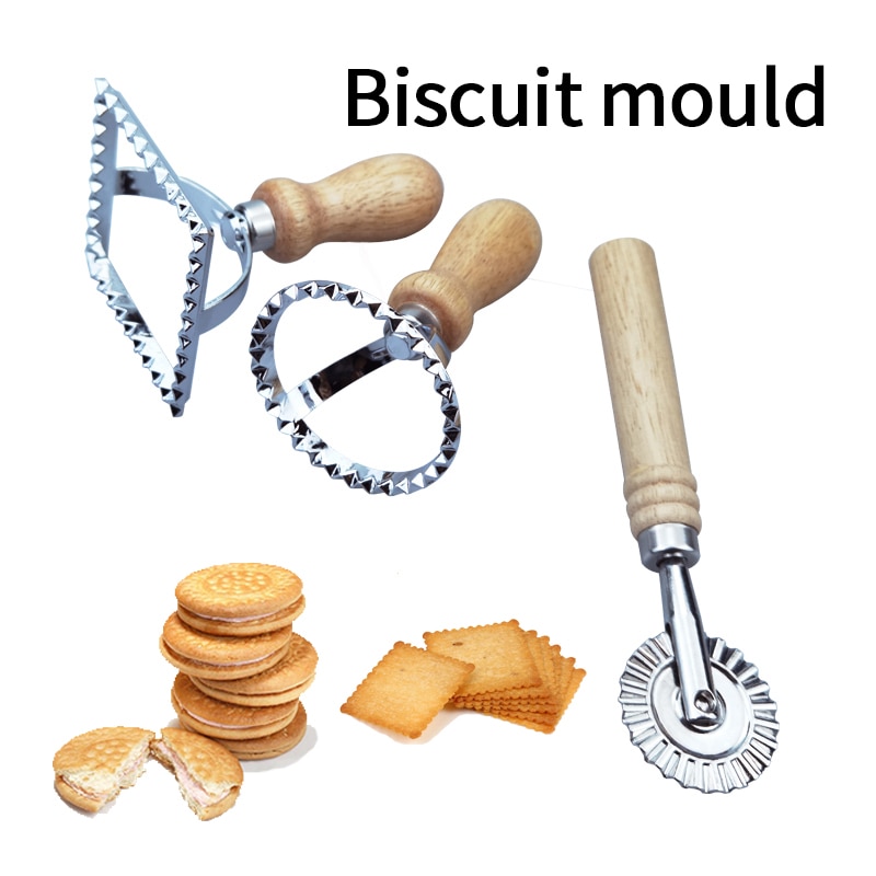 Zinc-Alloy-Biscuit-Mould-for-Kitchen-Baking-Solid-Wood-Handle-Flower-Side-Cookie-Cutter-Cake-Mold Konyhai Sütéshez Tömör Fa Fogantyú Virágos Oldalsó Süteményvágó Tortaforma Sütő Készülék Eszközök - Image 1