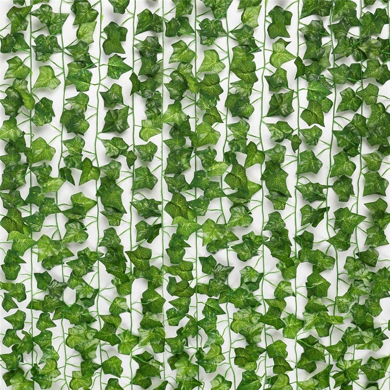 Ivy Leaf Vine 6.8Ft Zöld Levelek Függő Garland Lombvirágok Otthoni Konyhakert Irodai Esküvői Fal Dekoráció