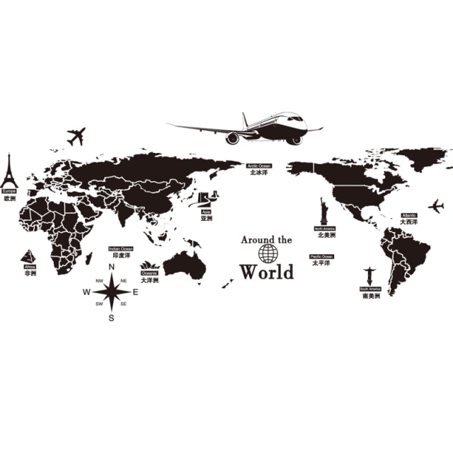 world map sticker