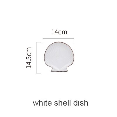 white shell plate