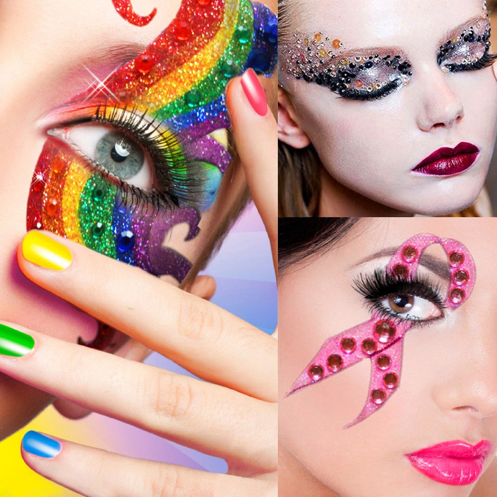 3300-Pieces-Self-Adhesive-Colorful-Rhinestone-Stickers-Assorted-20-Colors-3-Sizes-Ideal-for-DIY-Face-4 3300 Darab Öntapadó Színes Strasszos Matricák - Válogatott 20 Szín 3 Méret Ideális Barkácsoláshoz, Arc-, Kézműves- - Image 6