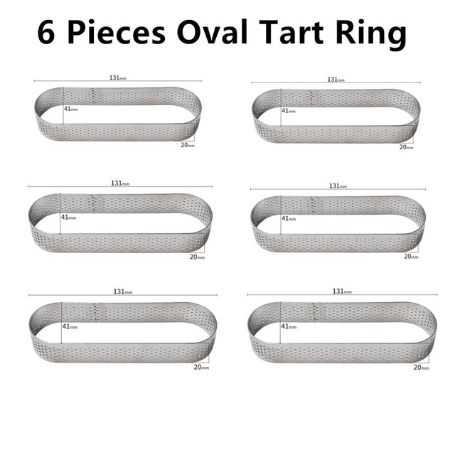 6PCS Oval Tart Ring