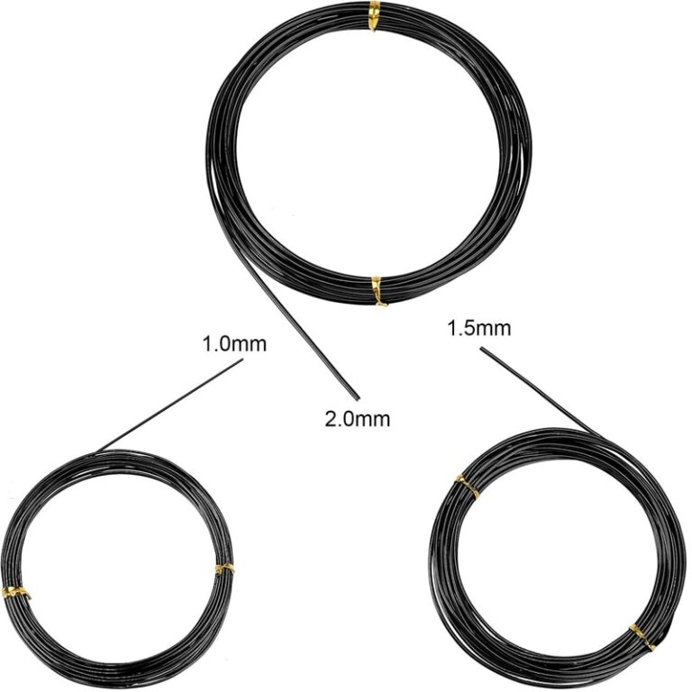 Legjobb 9 Tekercs Bonsai Huzal Eloxált Alumínium Edzőhuzal 3 Méretben (1,0 Mm, 1,5 2,0 Mm), Összesen 147 Láb - Image 7