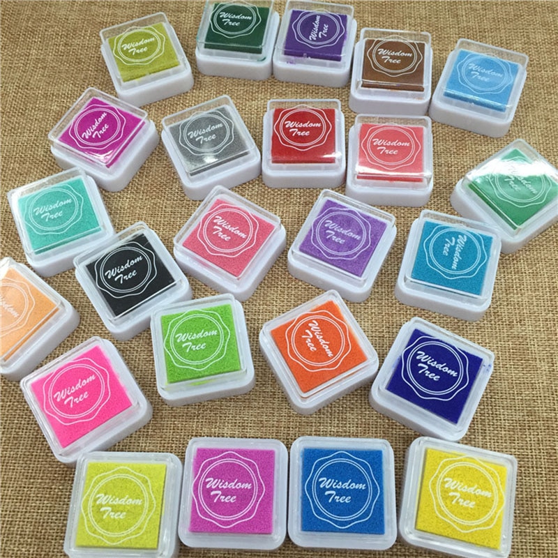 1Set Barkács 24 Szín Kawaii Tintapad Rajzfilm Kézműves Bélyegzők Tintapatron Scrapbooking Dekoráció Koreai Írószer - Image 4