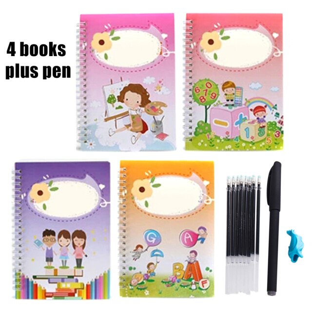 4 book and 1set pen