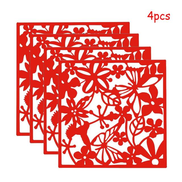 4Pcs Red