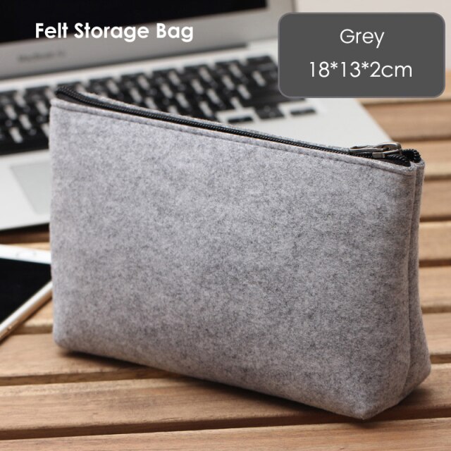 felt bag-gray