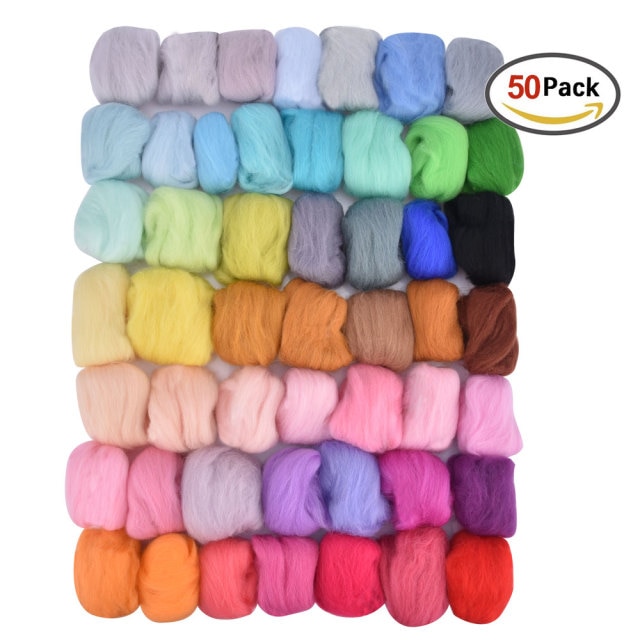 50 Color Wool Roving