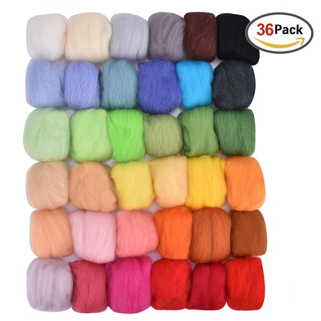 36 Color Wool Roving