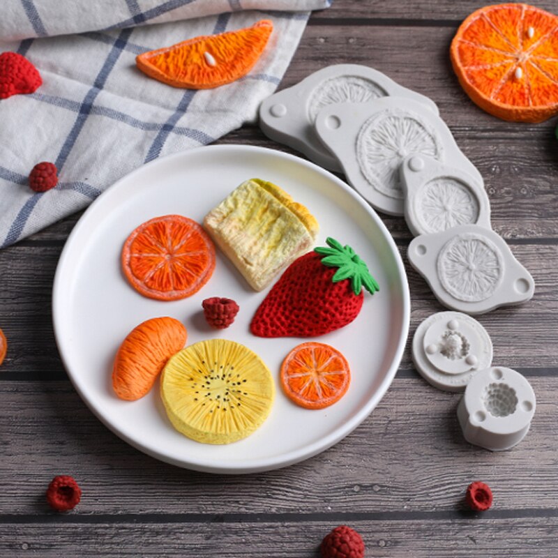 Orange-Raspberry-Fruit-Series-Silicone-Molds-Fondant-Cake-Decorating-Mould-Sugarcrafts-Chocolate-Baking-Tools-For-Cakes Narancs, Málna Gyümölcs Sorozat Szilikon Formák Fondant Torta Díszítő Penész Cukrász Termékek Csokoládé Sütés Eszközök Süteményekhez Gumpaste - Image 2