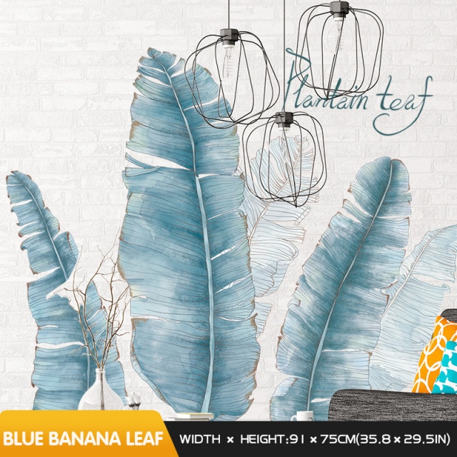 Blue banana leaf