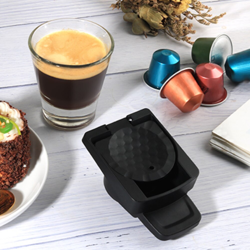 Élelmiszeripari Rozsdamentes Acél Kávés Kapszula Átalakító Adapter Nespresso-Hoz, Dolce Gusto-Val Kompatibilis Adagoló Gyűrű