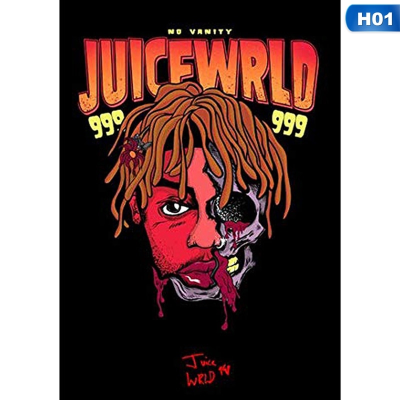 Juice Wrld Rapper Hip Hop Poszter Festmény Falikép Modern Kép Moduláris Nappali Otthoni Dekoráció