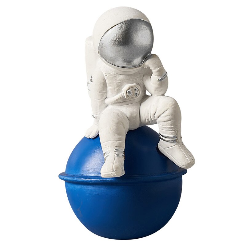 Nordic Astronaut Sculpture Mini Space Man Figurine Resin Crafts Home Decoration Modern Minimalist Ornaments Birthday Gift