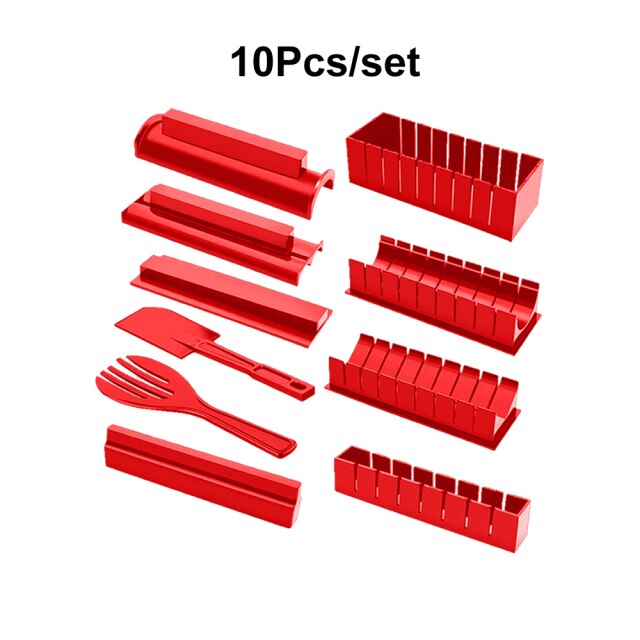 Red 10 Pcs Set