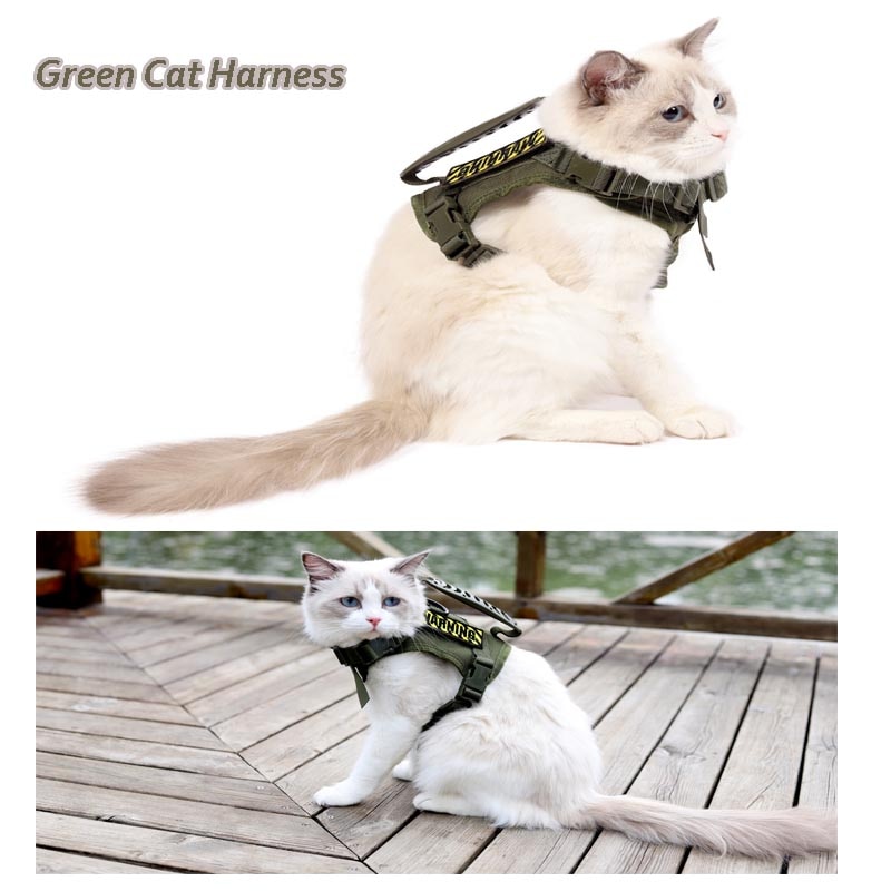 Nylon Macska Hám És Póráz Taktikai Katonai Kiképzés Lélegző Cica Macskák Hámok Ruhák A Cat Pet