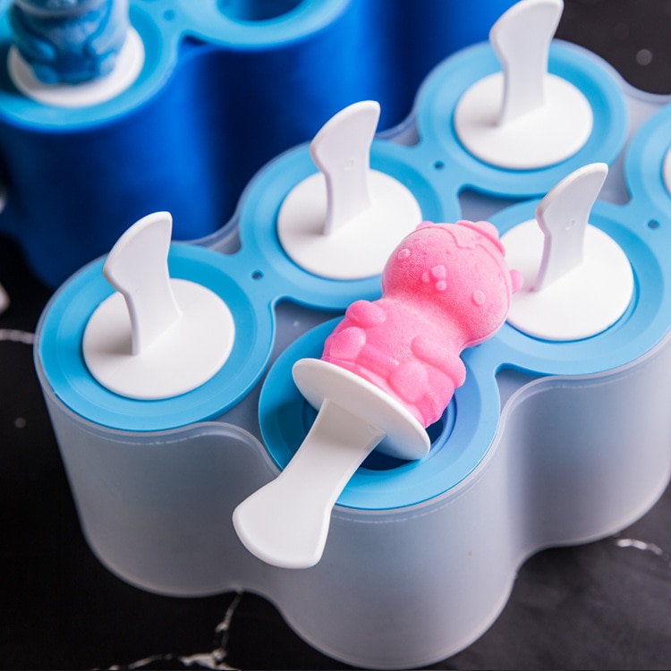 Élelmiszeripari Kreatív Szilikon Fagylalt Penész Csúnya Hal Stick Ice Lolly Forms Die Diy Popsicle Formák Color Random Hot Sale