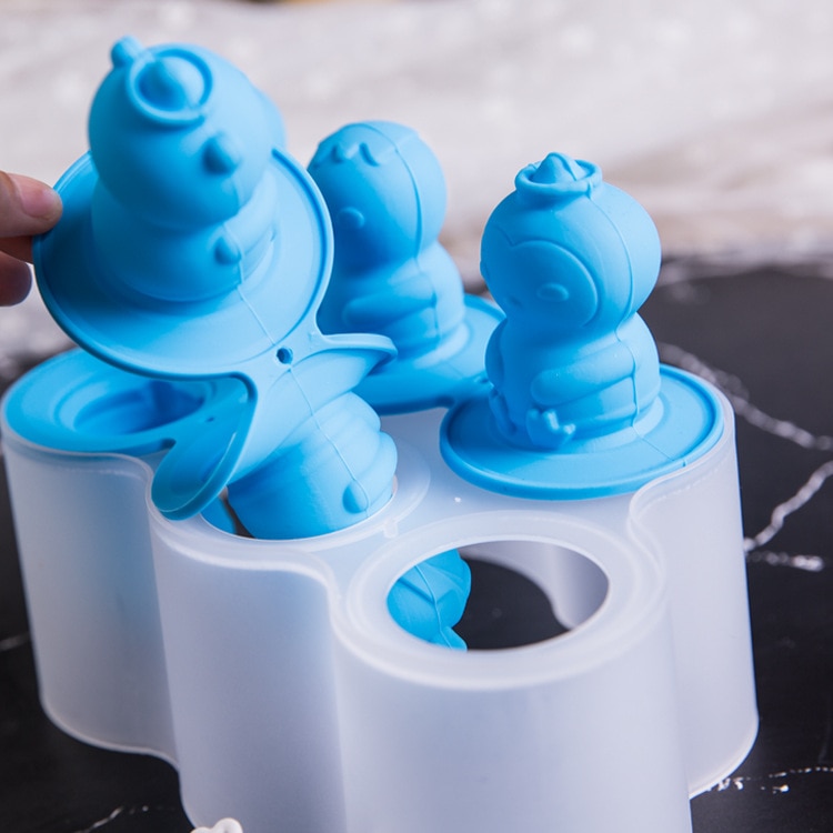 Élelmiszeripari Kreatív Szilikon Fagylalt Penész Csúnya Hal Stick Ice Lolly Forms Die Diy Popsicle Formák Color Random Hot Sale