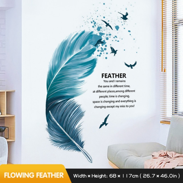 Flowing feather